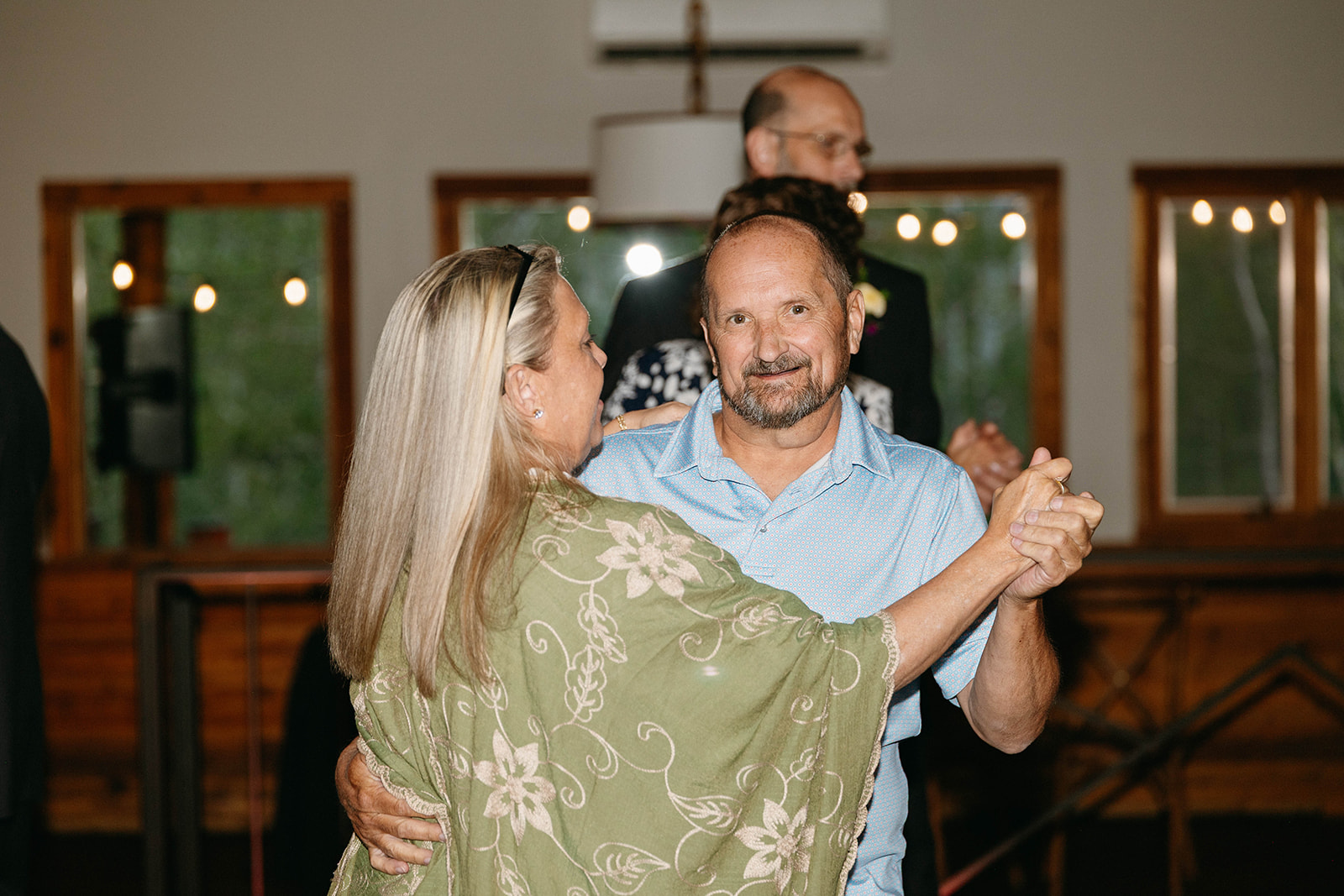 Jason and Amy celebrating — dancing / cocktail hour